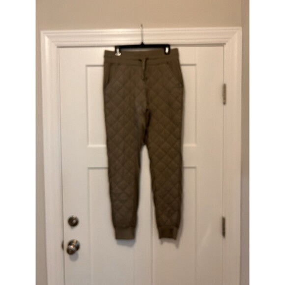 Woman's Performance Quilted Jogger Tan  Brown Hiking Camping Athletic Size Large - Picture 1 of 8
